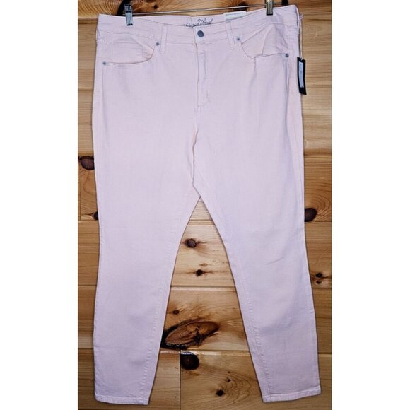 NEW NWT WOMEN 18/34R UNIVERSAL THREAD HIGH RISE SKINNY JEANS PEACH PANTS STRETCH - Picture 2 of 15